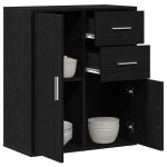 vidaXL Bufet cu sertar cu raft cu depozitare cu ușă Stejar negru 60 x 31 x 70 cm Lemn compozit vidaXL Bufet cu sertar cu raft cu depozitare cu ușă Stejar negru 60 x 31 x 70 cm Lemn compozit