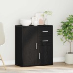 vidaXL Bufet cu sertar cu raft cu depozitare cu ușă Stejar negru 60 x 31 x 70 cm Lemn compozit vidaXL Bufet cu sertar cu raft cu depozitare cu ușă Stejar negru 60 x 31 x 70 cm Lemn compozit