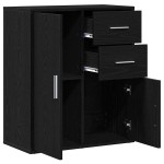 vidaXL Bufet cu sertar cu raft cu depozitare cu ușă Stejar negru 60 x 31 x 70 cm Lemn compozit vidaXL Bufet cu sertar cu raft cu depozitare cu ușă Stejar negru 60 x 31 x 70 cm Lemn compozit