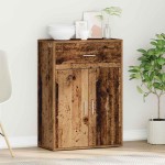 vidaXL Bufet cu sertar cu raft cu depozitare cu ușă Lemn vechi 79 x 38 x 80 cm Lemn compozit vidaXL Bufet cu sertar cu raft cu depozitare cu ușă Lemn vechi 79 x 38 x 80 cm Lemn compozit