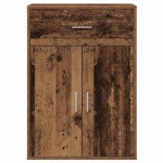 vidaXL Bufet cu sertar cu raft cu depozitare cu ușă Lemn vechi 79 x 38 x 80 cm Lemn compozit vidaXL Bufet cu sertar cu raft cu depozitare cu ușă Lemn vechi 79 x 38 x 80 cm Lemn compozit