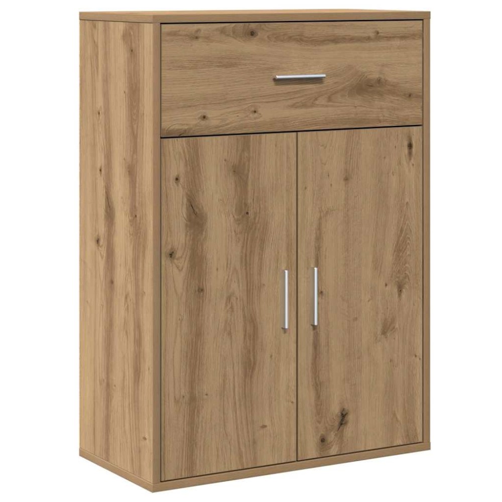 vidaXL Bufet cu sertar cu raft stejar artizanal 79 x 38 x 80 cm Lemn compozit