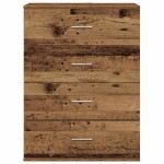 vidaXL Bufet cu sertar cu depozitare Lemn vechi 60 x 39 x 80 cm Lemn compozit