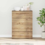 vidaXL Bufet cu sertar Stejar artisanal 60 x 39 x 80 cm Lemn compozit vidaXL Bufet cu sertar Stejar artisanal 60 x 39 x 80 cm Lemn compozit