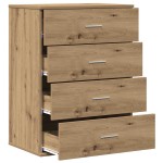 vidaXL Bufet cu sertar Stejar artisanal 60 x 39 x 80 cm Lemn compozit vidaXL Bufet cu sertar Stejar artisanal 60 x 39 x 80 cm Lemn compozit