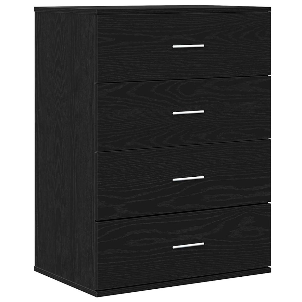 vidaXL Bufet cu sertar cu depozitare Stejar negru 60 x 39 x 80 cm Lemn compozit