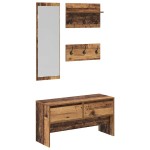vidaXL Set mobilier hol Lemn vechi 90 x 31 x 46.5 cm Lemn compozit vidaXL Set mobilier hol Lemn vechi 90 x 31 x 46.5 cm Lemn compozit