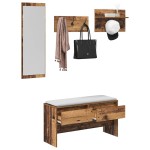 vidaXL Set mobilier hol Lemn vechi 90 x 31 x 46.5 cm Lemn compozit vidaXL Set mobilier hol Lemn vechi 90 x 31 x 46.5 cm Lemn compozit