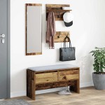 vidaXL Set mobilier hol Lemn vechi 90 x 31 x 46.5 cm Lemn compozit vidaXL Set mobilier hol Lemn vechi 90 x 31 x 46.5 cm Lemn compozit