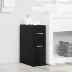 vidaXL Set de mobilier pentru baie Stejar Negru 22 x 44 x 61.5 cm