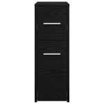 vidaXL Set de mobilier pentru baie Stejar Negru 22 x 44 x 61.5 cm