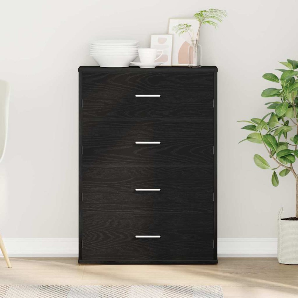 vidaXL Bufet cu sertar Stejar negru 60 x 31 x 84 cm PAL