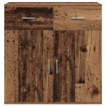 vidaXL Bufet cu sertar cu raft cu depozitare cu ușă Lemn vechi 79 x 38 x 80 cm Lemn compozit