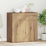 vidaXL Bufet cu sertar cu raft stejar artizanal 79 x 38 x 80 cm Lemn compozit vidaXL Bufet cu sertar cu raft stejar artizanal 79 x 38 x 80 cm Lemn compozit