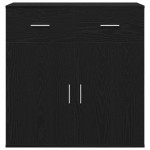 vidaXL Bufet cu sertar cu raft cu depozitare cu ușă Stejar negru 79 x 38 x 80 cm Lemn compozit