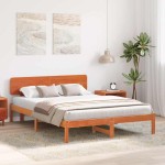 vidaXL Cadru de pat Maroniu cerat 160 x 200 cm Lemn masiv de pin