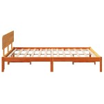 vidaXL Cadru de pat Maroniu cerat 160 x 200 cm Lemn masiv de pin