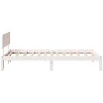 vidaXL Cadru de pat cu headboard Alb 75 x 190 cm Lemn masiv de pin vidaXL Cadru de pat cu headboard Alb 75 x 190 cm Lemn masiv de pin