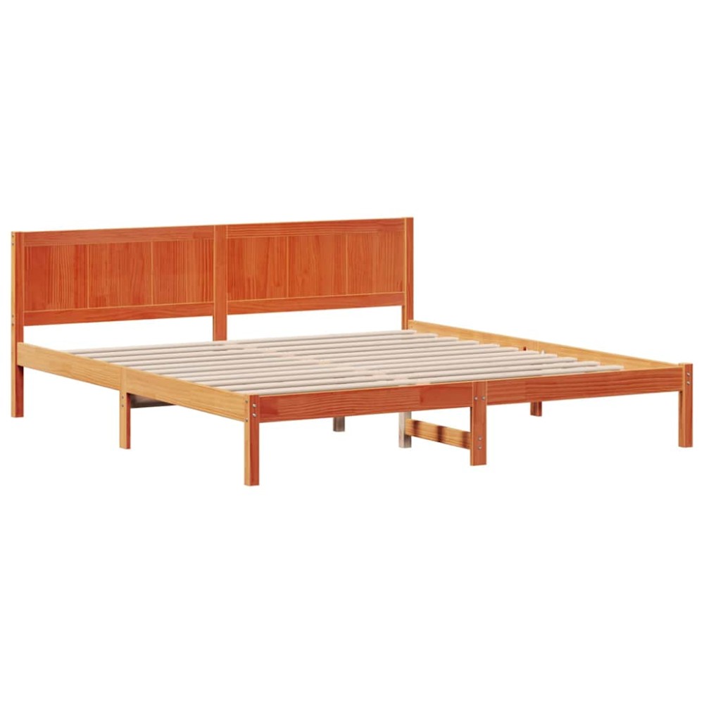 vidaXL Cadru de pat Maro 200 x 200 cm Lemn masiv de pin