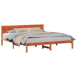 vidaXL Cadru de pat Maro 200 x 200 cm Lemn masiv de pin vidaXL Cadru de pat Maro 200 x 200 cm Lemn masiv de pin