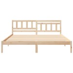 vidaXL Cadru de pat cu headboard Maro 200 x 200 cm Lemn masiv de pin vidaXL Cadru de pat cu headboard Maro 200 x 200 cm Lemn masiv de pin