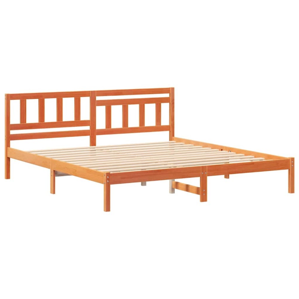 vidaXL Cadru de pat Maro ceruit 180 x 200 cm Lemn masiv de pin