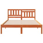vidaXL Cadru de pat Maro ceruit 140 x 190 cm Lemn masiv de pin vidaXL Cadru de pat Maro ceruit 140 x 190 cm Lemn masiv de pin