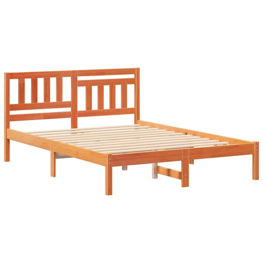 vidaXL Cadru de pat Maro ceruit 120 x 190 cm Lemn masiv de pin