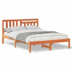 vidaXL Cadru de pat Maro ceruit 120 x 190 cm Lemn masiv de pin vidaXL Cadru de pat Maro ceruit 120 x 190 cm Lemn masiv de pin