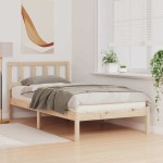 vidaXL Cadru de pat cu headboard Maro 100 x 200 cm Lemn masiv de pin vidaXL Cadru de pat cu headboard Maro 100 x 200 cm Lemn masiv de pin