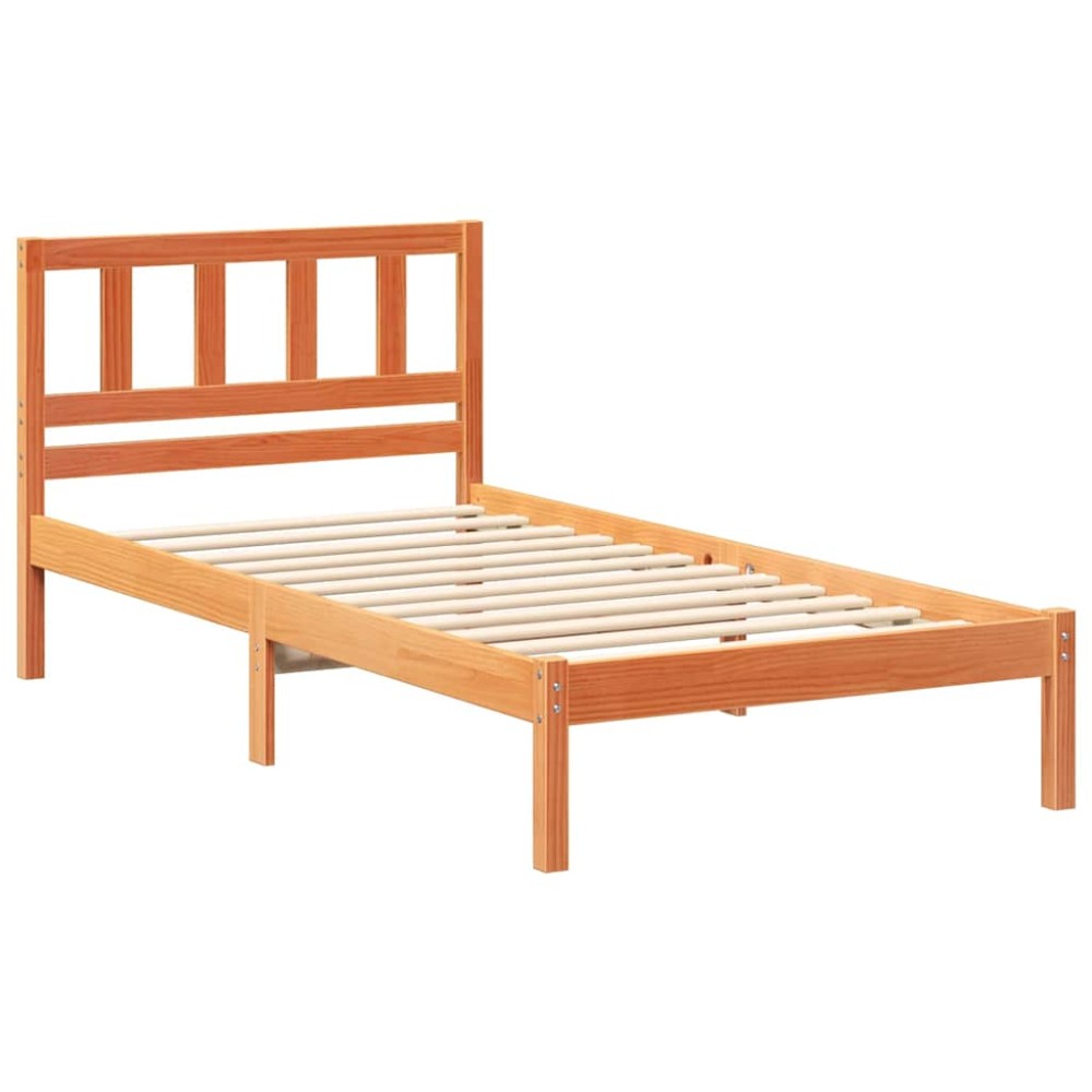 vidaXL Cadru de pat Maro ceruit 100 x 200 cm Lemn masiv de pin