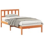 vidaXL Cadru de pat Maro ceruit 100 x 200 cm Lemn masiv de pin vidaXL Cadru de pat Maro ceruit 100 x 200 cm Lemn masiv de pin