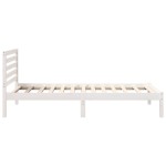 vidaXL Cadru de pat cu headboard Alb 100 x 200 cm Lemn masiv de pin