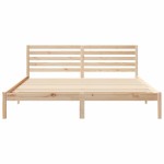 vidaXL Cadru de pat cu headboard Maro 200 x 200 cm Lemn masiv de pin vidaXL Cadru de pat cu headboard Maro 200 x 200 cm Lemn masiv de pin