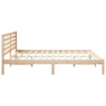 vidaXL Cadru de pat cu headboard Maro 200 x 200 cm Lemn masiv de pin vidaXL Cadru de pat cu headboard Maro 200 x 200 cm Lemn masiv de pin