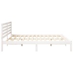 vidaXL Cadru de pat cu headboard Alb 200 x 200 cm Lemn masiv de pin vidaXL Cadru de pat cu headboard Alb 200 x 200 cm Lemn masiv de pin