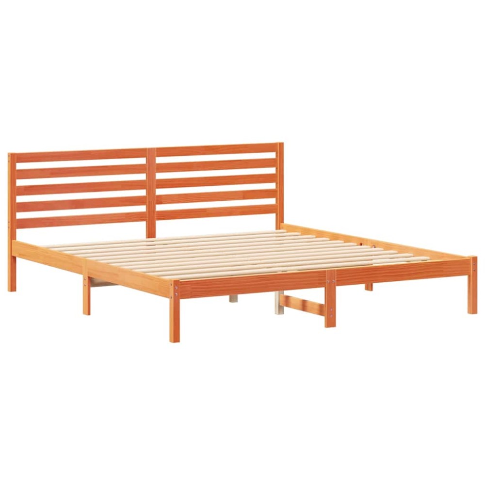 vidaXL Cadru de pat Maro ceruit 180 x 200 cm Lemn masiv de pin