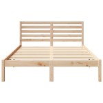 vidaXL Cadru de pat cu headboard Maro 120 x 190 cm Lemn masiv de pin vidaXL Cadru de pat cu headboard Maro 120 x 190 cm Lemn masiv de pin