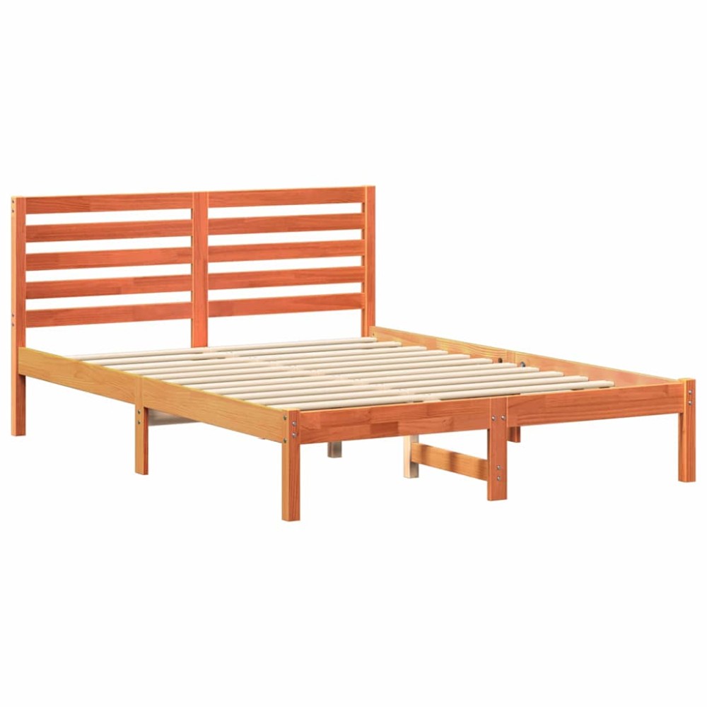 vidaXL Cadru de pat Maro ceruit 120 x 190 cm Lemn masiv de pin