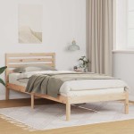 vidaXL Cadru de pat cu headboard Maro 100 x 210 cm Lemn masiv de pin vidaXL Cadru de pat cu headboard Maro 100 x 210 cm Lemn masiv de pin