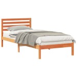 vidaXL Cadru de pat Maro ceruit 100 x 210 cm Lemn masiv de pin vidaXL Cadru de pat Maro ceruit 100 x 210 cm Lemn masiv de pin