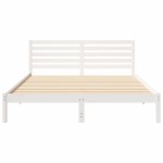 vidaXL Cadru de pat cu headboard Alb 160 x 210 cm Lemn masiv de pin vidaXL Cadru de pat cu headboard Alb 160 x 210 cm Lemn masiv de pin