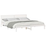 vidaXL Cadru de pat cu headboard Alb 180 x 210 cm Lemn masiv de pin vidaXL Cadru de pat cu headboard Alb 180 x 210 cm Lemn masiv de pin