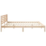 vidaXL Cadru de pat cu headboard Maro 200 x 210 cm Lemn masiv de pin vidaXL Cadru de pat cu headboard Maro 200 x 210 cm Lemn masiv de pin