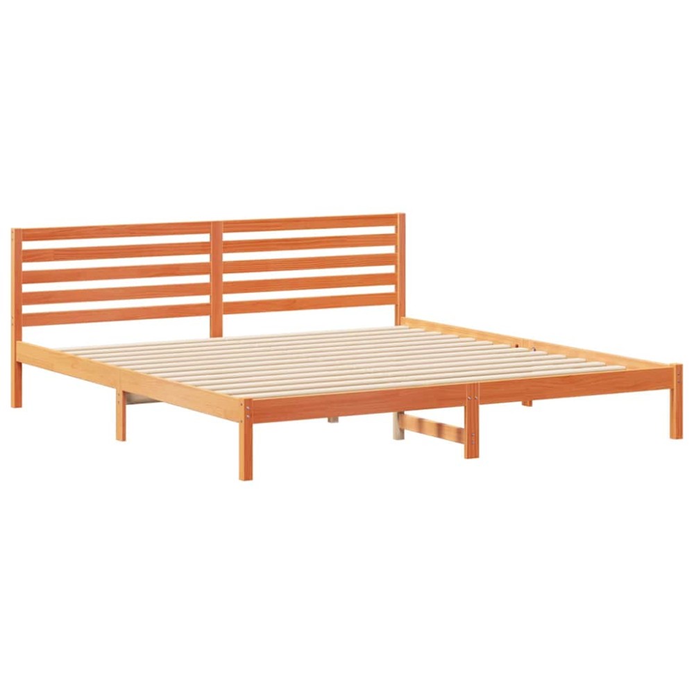 vidaXL Cadru de pat Maro ceruit 200 x 210 cm Lemn masiv de pin