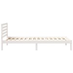 vidaXL Cadru de pat cu headboard Alb 100 x 220 cm Lemn masiv de pin