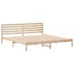 vidaXL Cadru de pat cu headboard Maro 200 x 220 cm Lemn masiv de pin vidaXL Cadru de pat cu headboard Maro 200 x 220 cm Lemn masiv de pin
