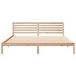 vidaXL Cadru de pat cu headboard Maro 200 x 220 cm Lemn masiv de pin vidaXL Cadru de pat cu headboard Maro 200 x 220 cm Lemn masiv de pin