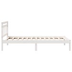 vidaXL Cadru de pat Alb 100 x 200 cm Lemn masiv de pin