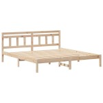 vidaXL Cadru de pat cu headboard Maro Lemn de brad vidaXL Cadru de pat cu headboard Maro Lemn de brad